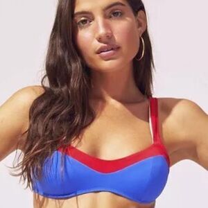 Solid & Striped The Molly Red Top Bright Blue & Red Stripe. NWT. Size Large